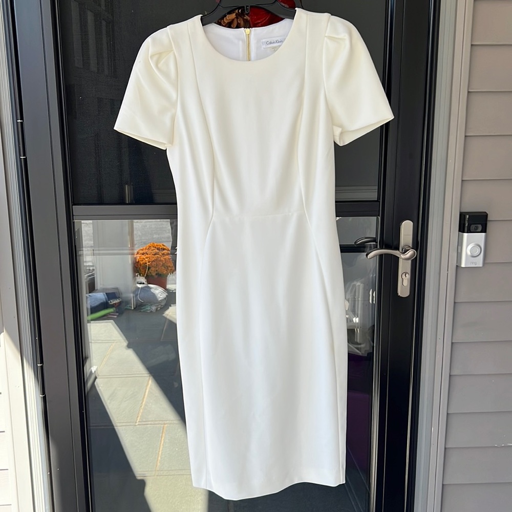 Cocktail ivory dress